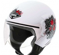 Шлем UVEX JET 150 POLYCARBON WHITE/RED MATT XS