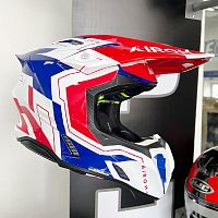 Шлем AIROH Twist 3 Dizzy blue/red gloss L TW3D55L L фото вид спереди | Moto-Bazar