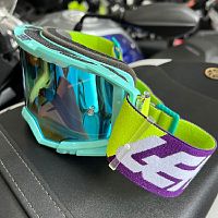 Очки кроссовые LEATT Vizion 3.5 Iriz Teal Blue 35 VLT 8025250170 фото сбоку | Moto-Bazar