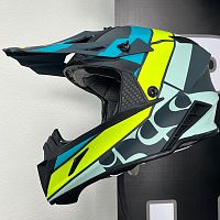 Шлем IXS 189 2.0 Motocross wh/blue/yellow S X12807-M45 S фото вид спереди | Moto-Bazar