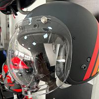 Шлем SIMPSON Chopper Helwood blk/orange M 29878 M фото вид спереди | Moto-Bazar