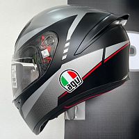 Шлем AGV K1S LAP MATT blk/grey/red S 2118394001-034-S фото вид спереди | Moto-Bazar