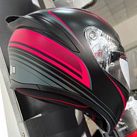 Шлем AGV K1S WARMUP blk/pink XS 2118394001-026 XS фото вид спереди | Moto-Bazar