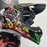 Шлем ONEAL 3Series Youth Crank V.24 red/green M 0625-14 M фото вид спереди | Moto-Bazar