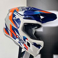 Шлем ONEAL 3Series RIDE V.24 wh/blue L 0625-11 L фото вид спереди | Moto-Bazar