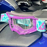 Очки кроссовые LEATT Vizion 3.5 Purple Clear 90 VLT 8025250250 фото сбоку | Moto-Bazar