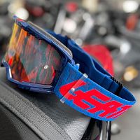 Очки кроссовые LEATT Vizion 3.5 Iriz Blue Red 45 VLT 8025250120 фото сбоку | Moto-Bazar